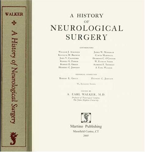 Cover for A history of neurological surgery