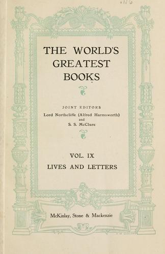 Cover for Lives and letters