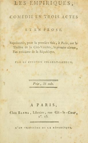 Cover for empiriques