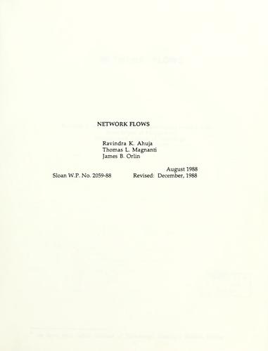 Cover for Network flows