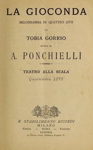 Cover for la Gioconda