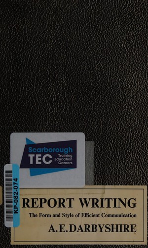 Cover for Report writing