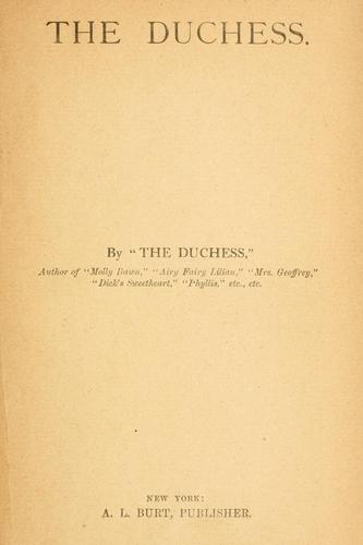 Cover for The duchess