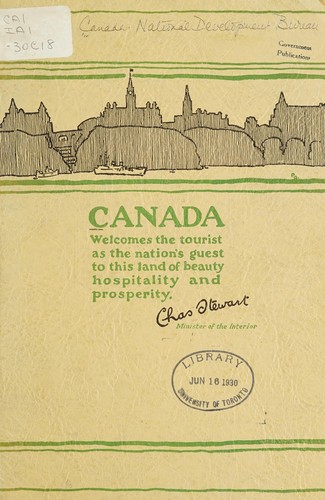 Cover for CANADA WELCOMES THE TOURIST