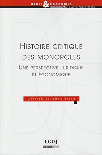 Cover for Histoire critique des monopoles