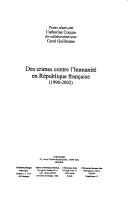 Cover for Des crimes contre l'humanite en republique francaise