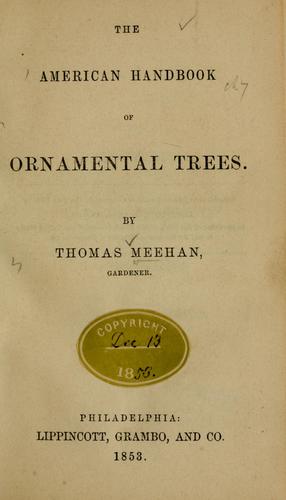Cover for American handbook of ornamental trees.