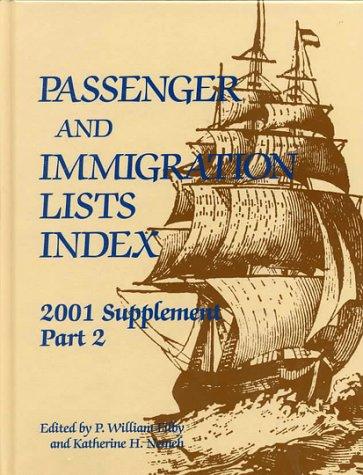 Cover for Part 2 Passenger and Immigration Lists Index 2001 Supplement