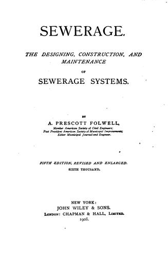 Cover for Sewerage: The Designing, Construction, and Maintenance of Sewerage Systems