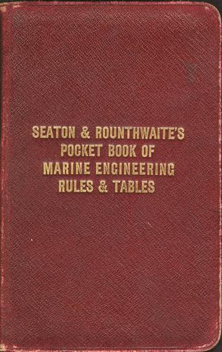 Cover for A Pocket Book of Marine Engineering Rules and Tables.