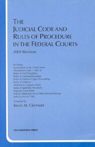 Cover for The Judicial Code and Rules of Procedure in the Federal Courts, 2004 Revision (Statutory Supplement)