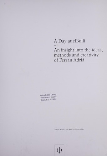 Cover for A day at elBulli