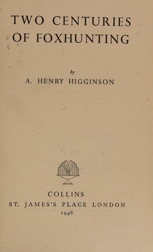 Cover for Two centuries of foxhunting