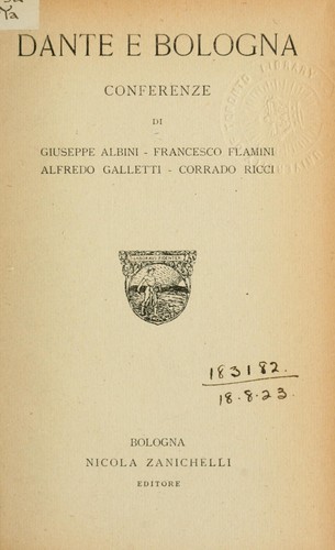 Cover for Dante e Bologna