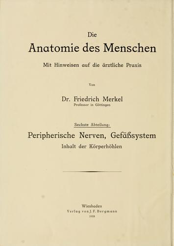 Cover for Die Anatomie des Menschen