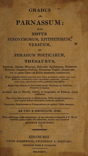Cover for Gradus ad Parnassum