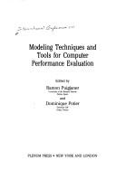 Cover for Modeling Techniques and Tools for Computer Performance Evaluation