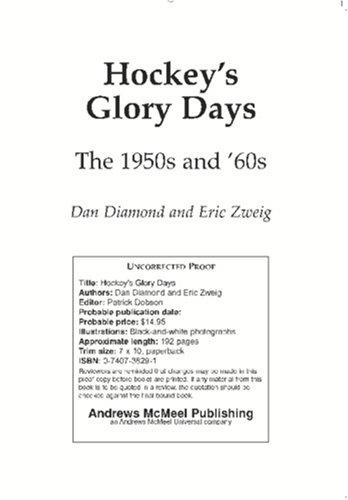 Cover for Hockey's Glory Days