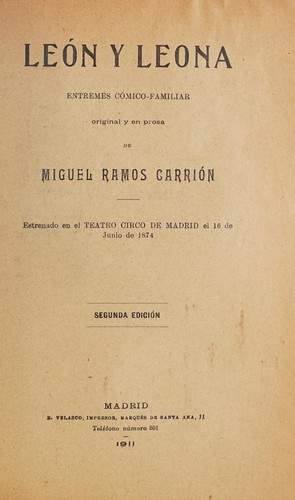 Cover for León y Leona