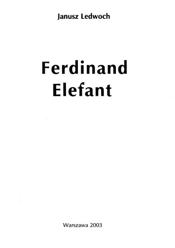 Cover for Ferdinand Elefant