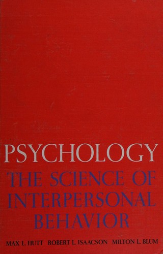 Cover for Psychology, the science of interpersonal behavior