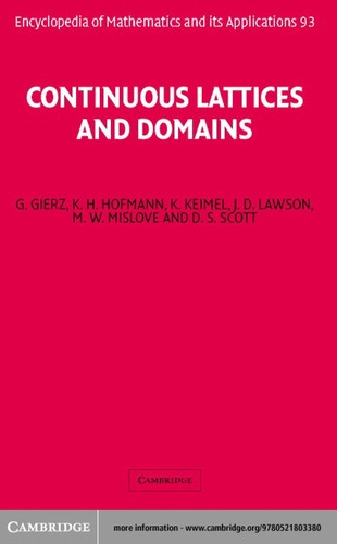 Cover for Continuous lattices and domains