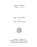Cover for Awa dictionary