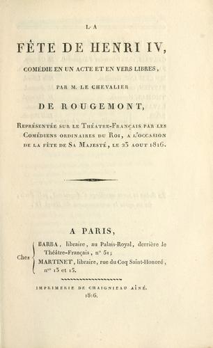 Cover for La fête de Henri IV