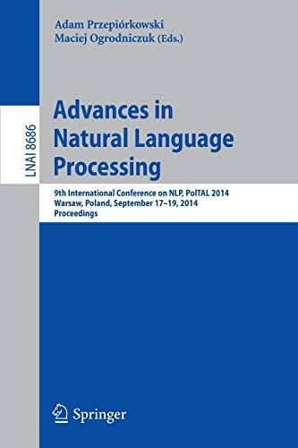 Cover for Advances in Natural Language Processing