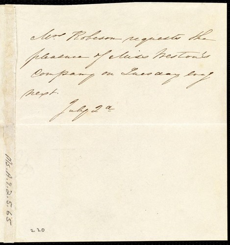 Cover for [Letter to Miss Weston]