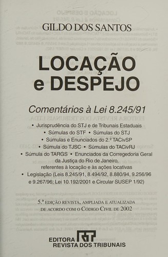 Cover for Locação e despejo