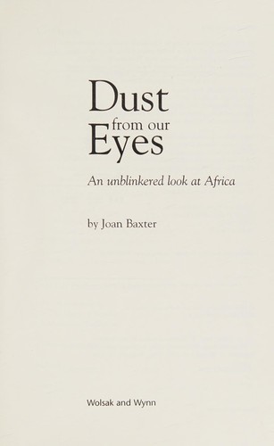 Cover for Dust from our eyes