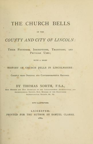 Cover for The church bells of the county and city of Lincoln
