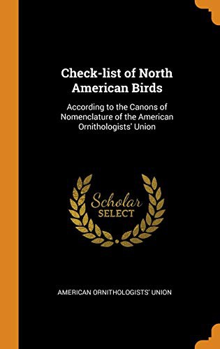 Cover for Check-List of North American Birds
