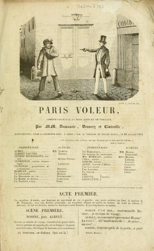 Cover for Paris voleur