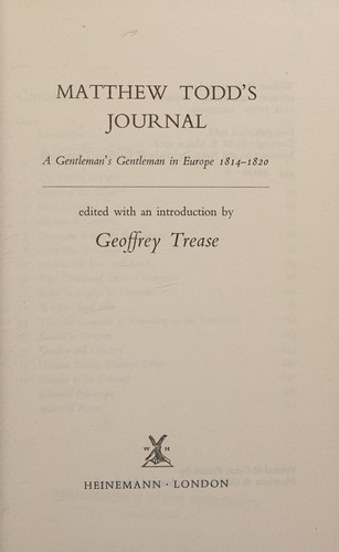 Cover for Matthew Todd's journal