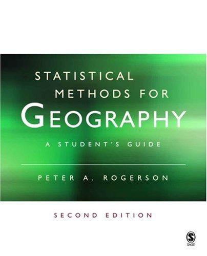 Cover for Statistical Methods for Geography