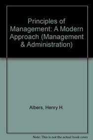 Cover for Principles of Management