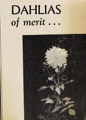 Cover for Dahlias of merit ...