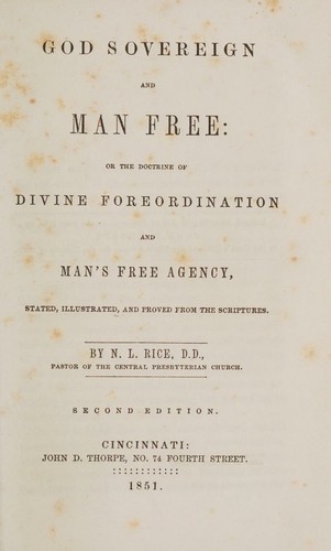 Cover for God sovereign and man free