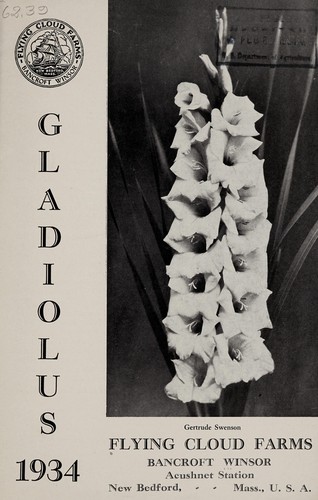 Cover for Gladiolus, 1934