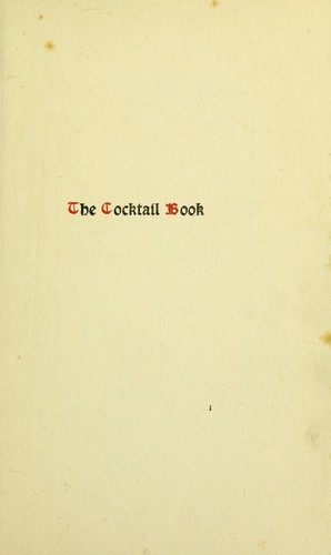 Cover for The cocktail book