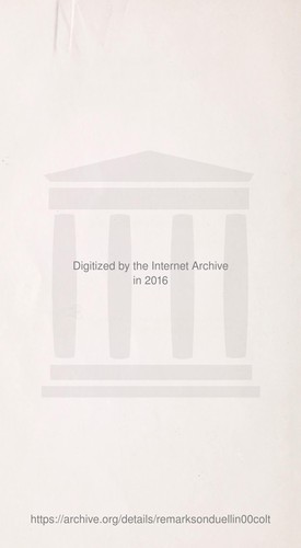 Cover for Remarks on duelling