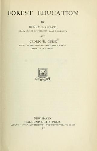 Cover for Forest education