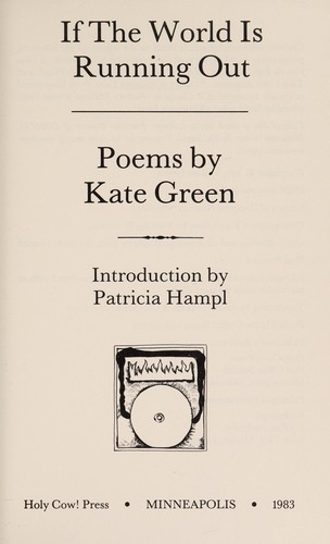 Cover for If the world is running out