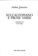 Cover for Sull'altopiano e prose varie