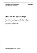 Cover for Note on the proceedings