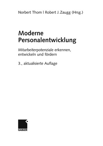 Cover for Moderne Personalentwicklung