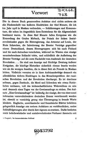 Cover for Im kommunistischen Russland; briefe aus Moskau.