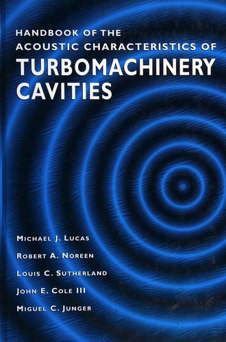 Cover for Handbook of the acoustic characteristics of turbomachinery cavities